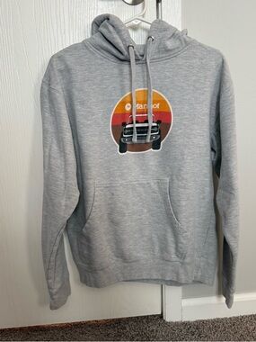 Men’s Medium Marmot Gray Hooded Sweatshirt Ford Bronco Sweater Jacket